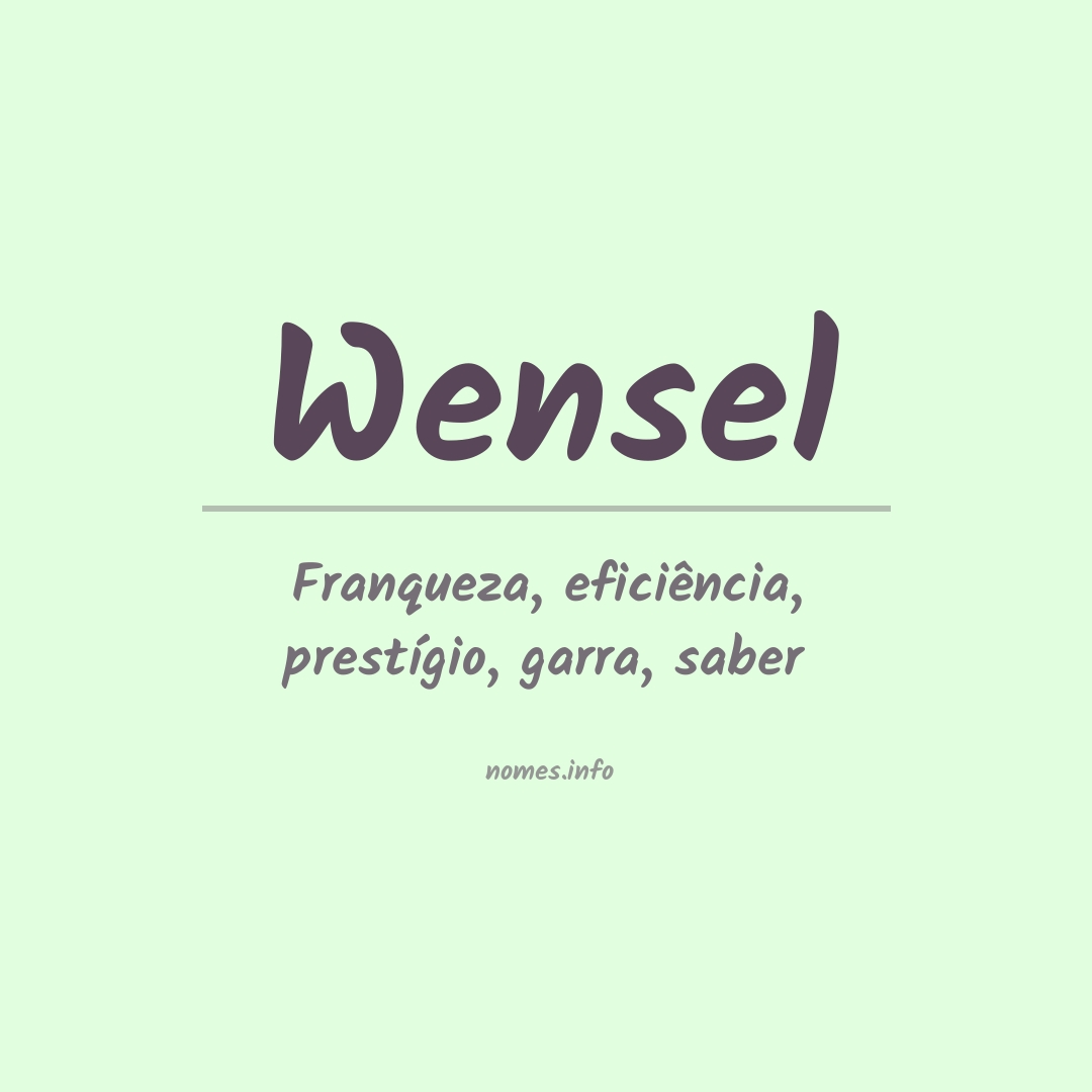 Significado do nome Wensel