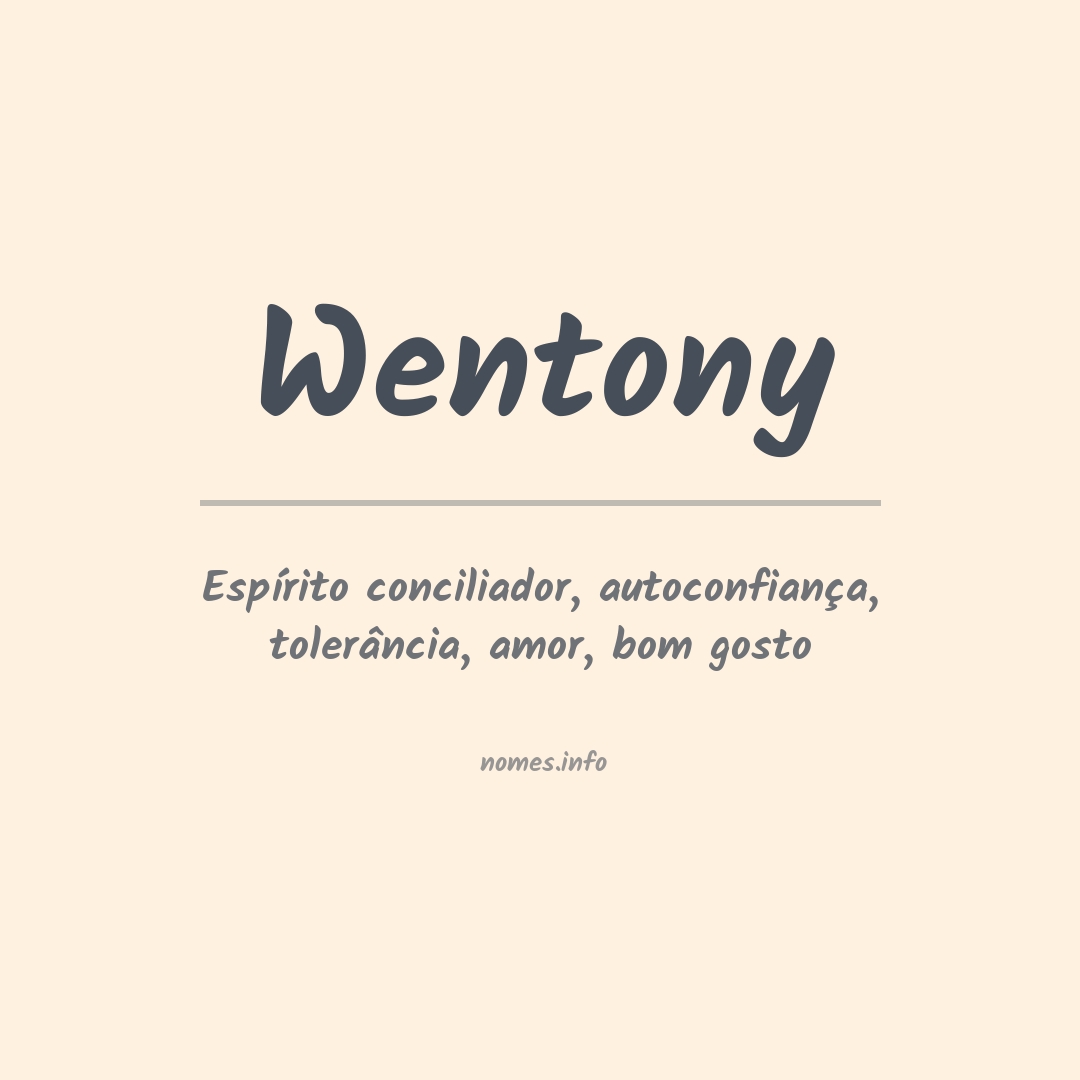 Significado do nome Wentony