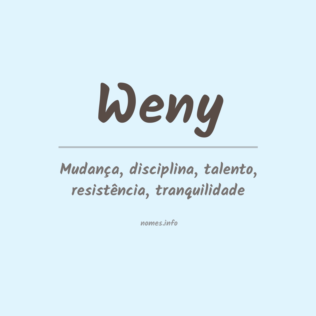 Significado do nome Weny