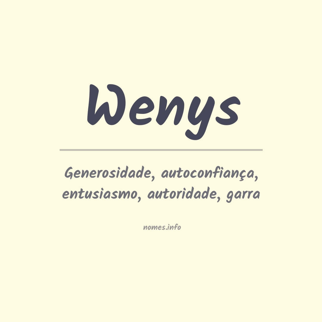 Significado do nome Wenys