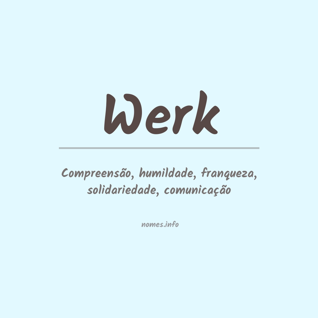 Significado do nome Werk