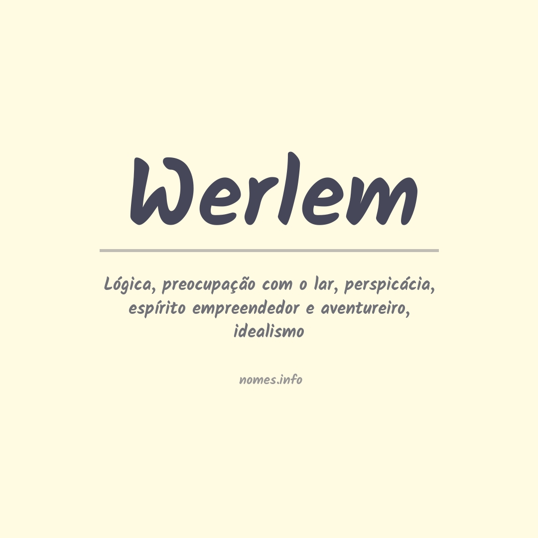 Significado do nome Werlem