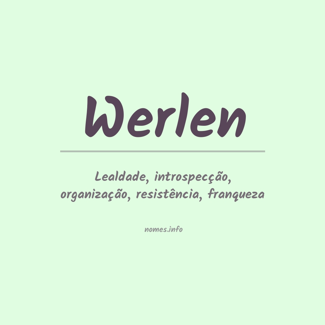 Significado do nome Werlen