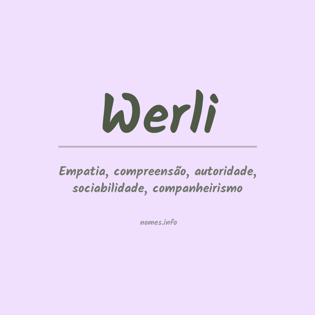 Significado do nome Werli