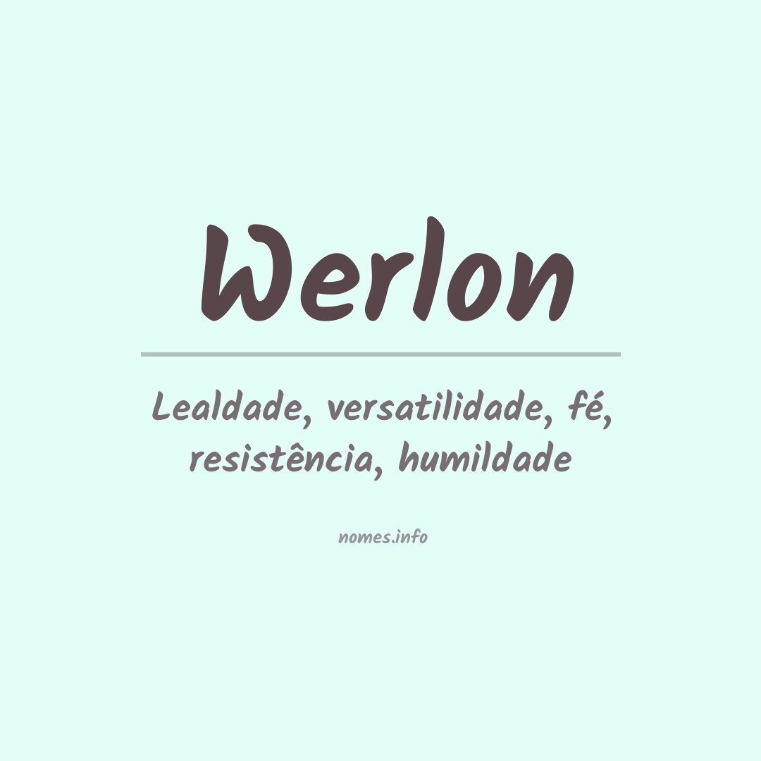 Significado do nome Werlon
