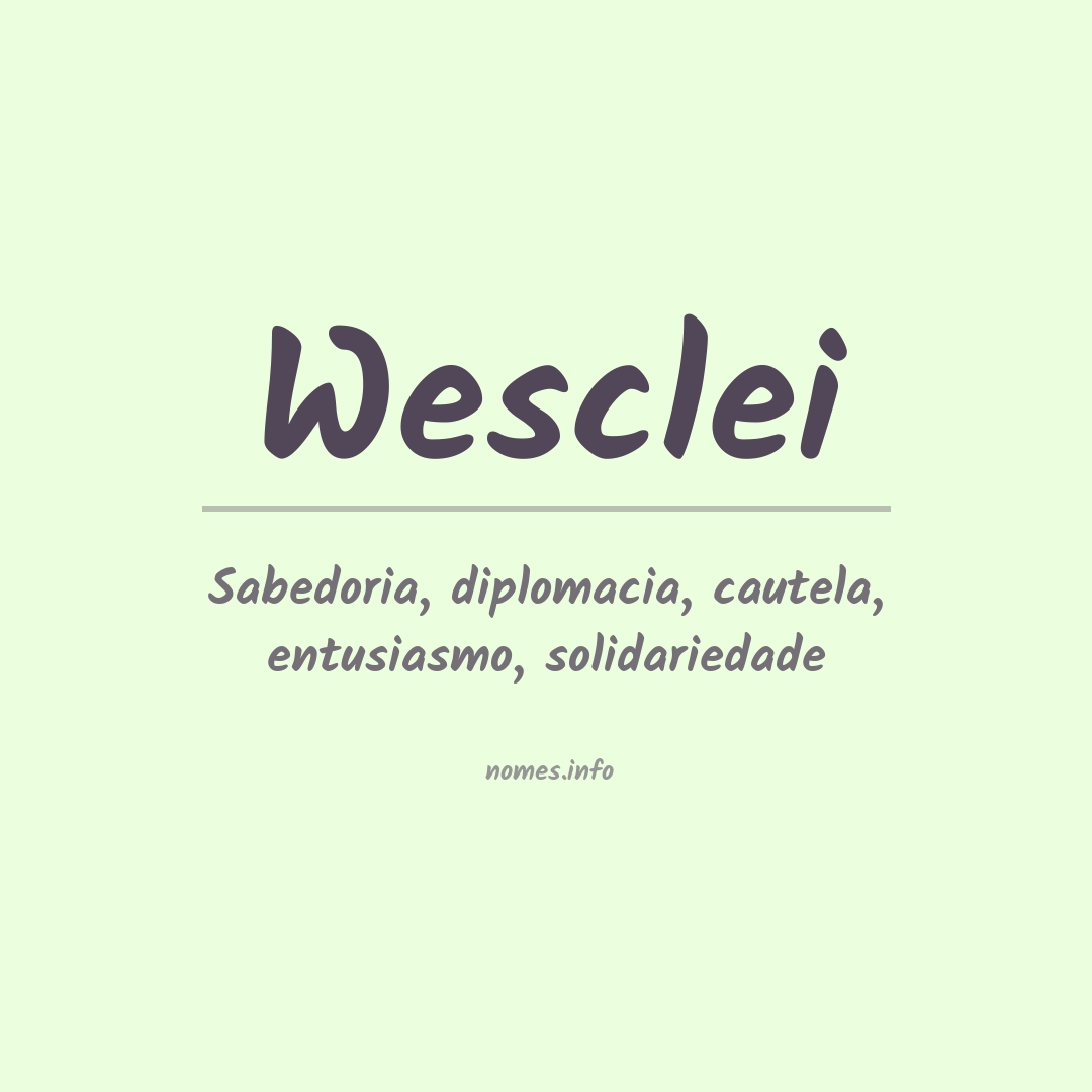 Significado do nome Wesclei