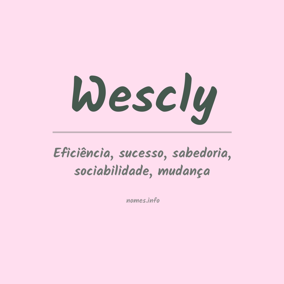 Significado do nome Wescly