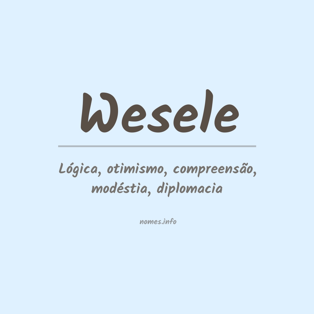 Significado do nome Wesele