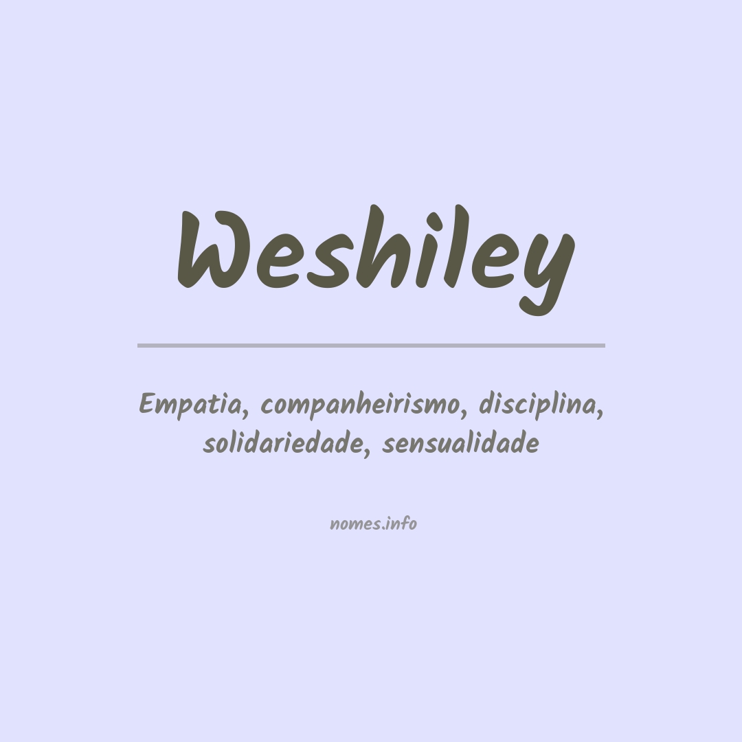 Significado do nome Weshiley