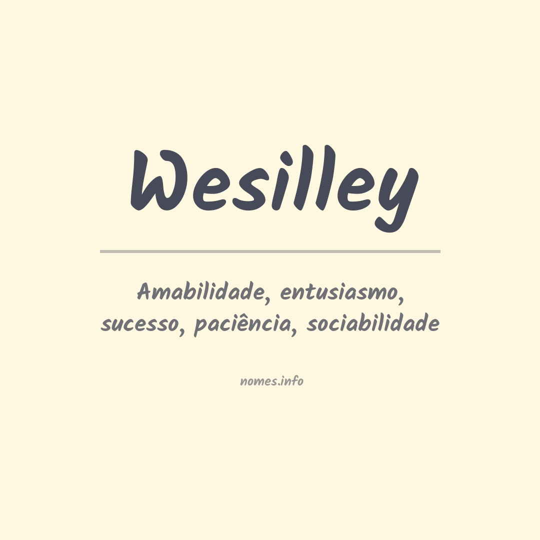 Significado do nome Wesilley