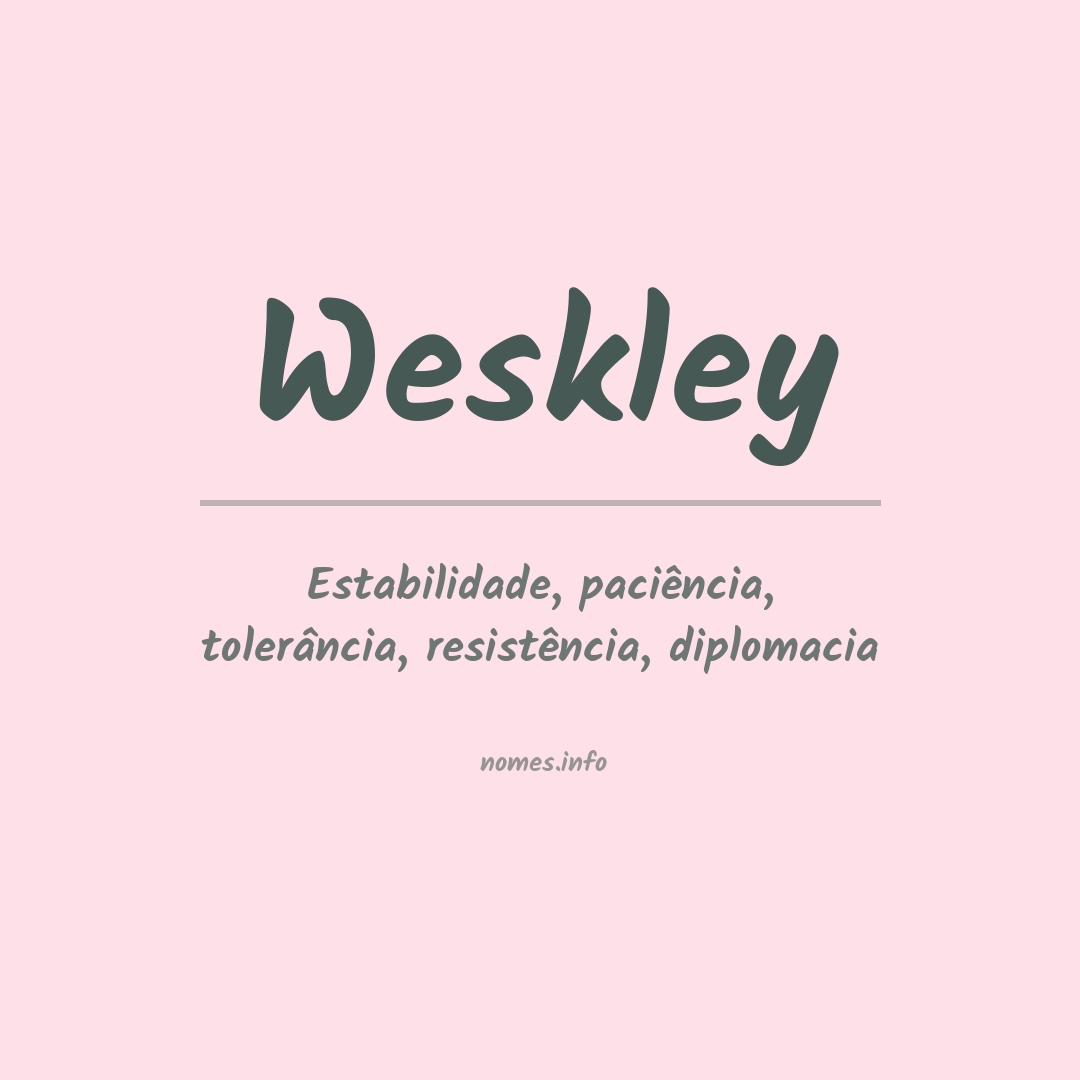 Significado do nome Weskley
