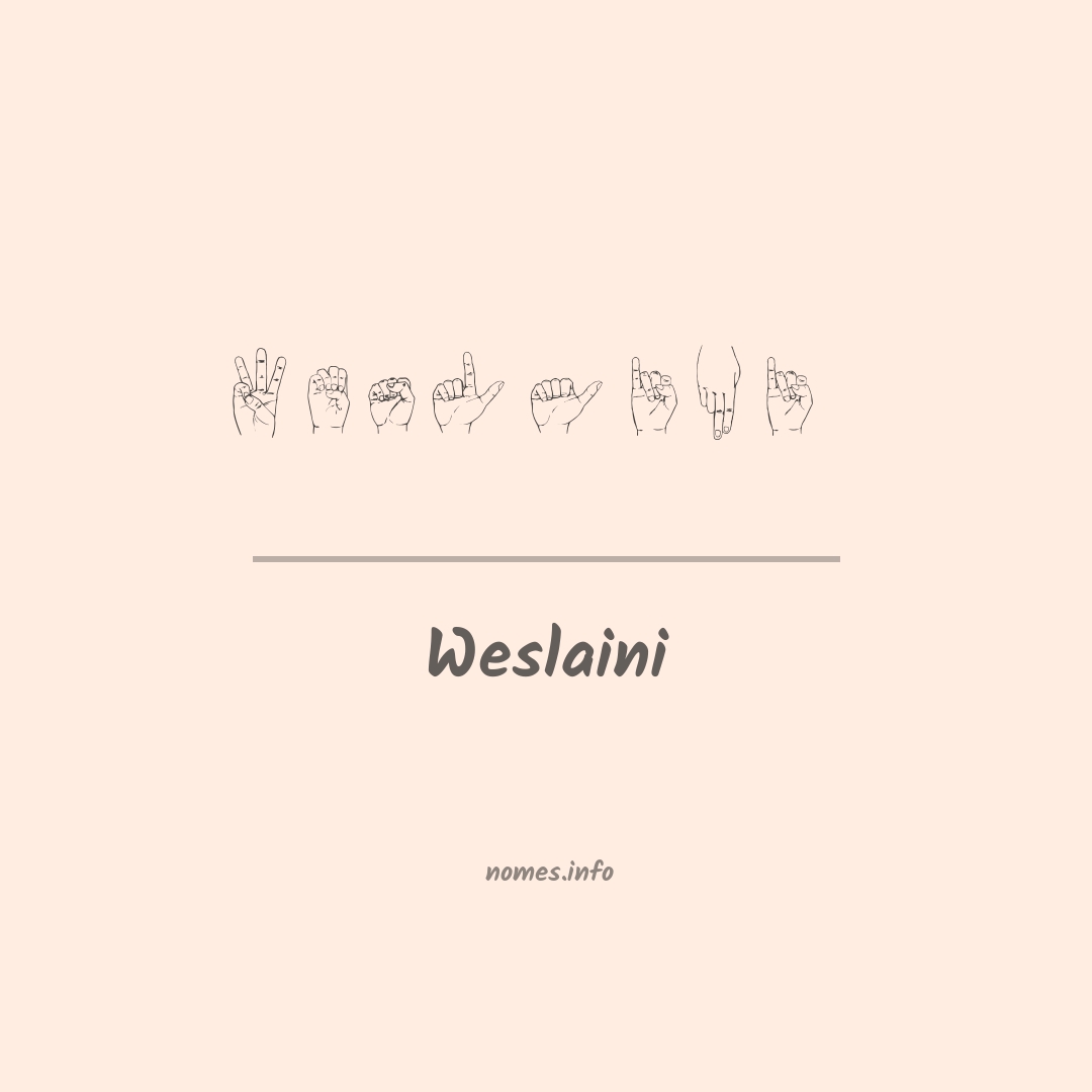 Weslaini em Libras