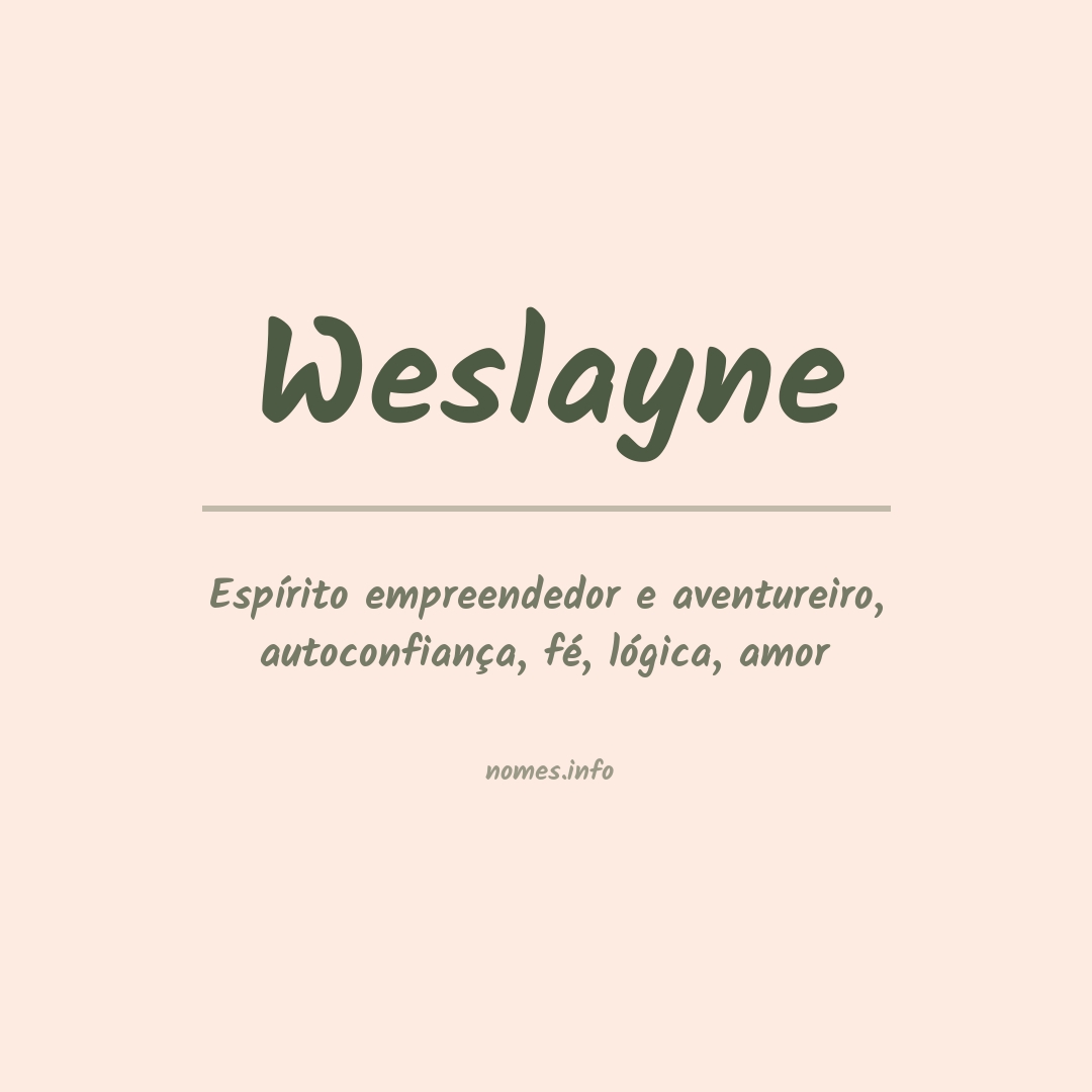 Significado do nome Weslayne
