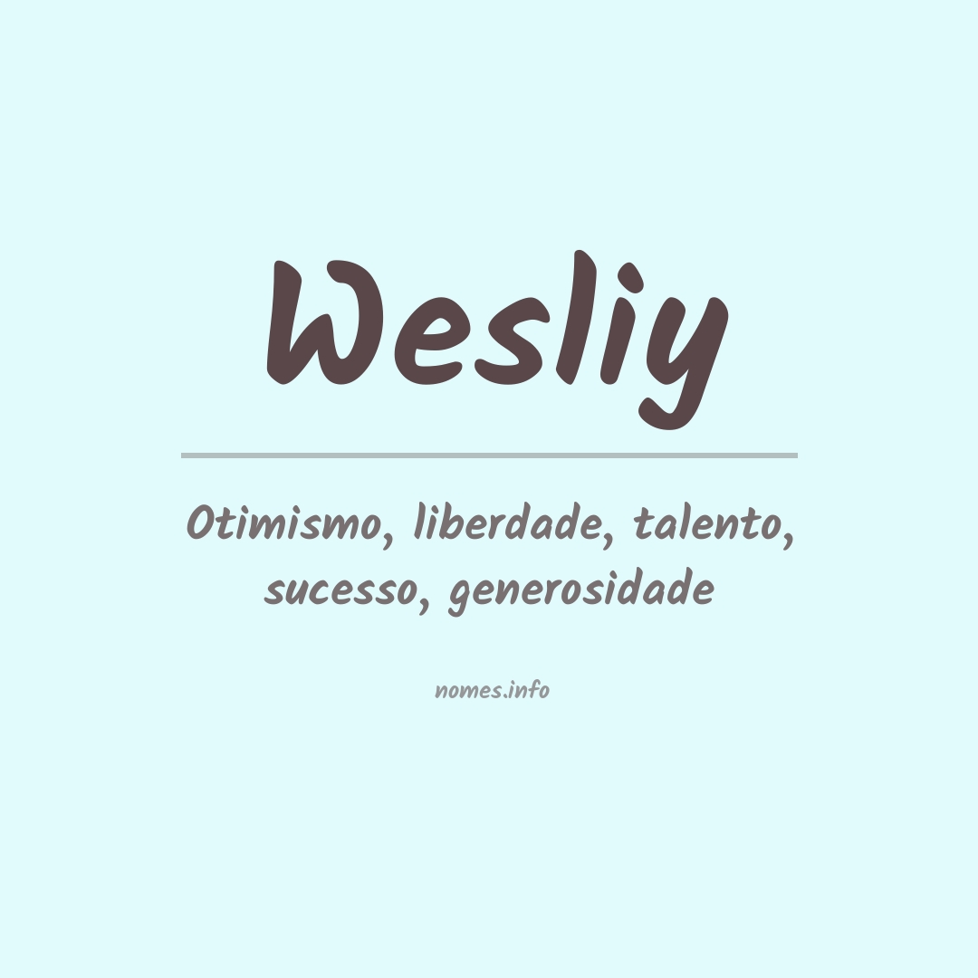 Significado do nome Wesliy