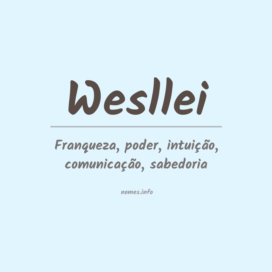 Significado do nome Wesllei
