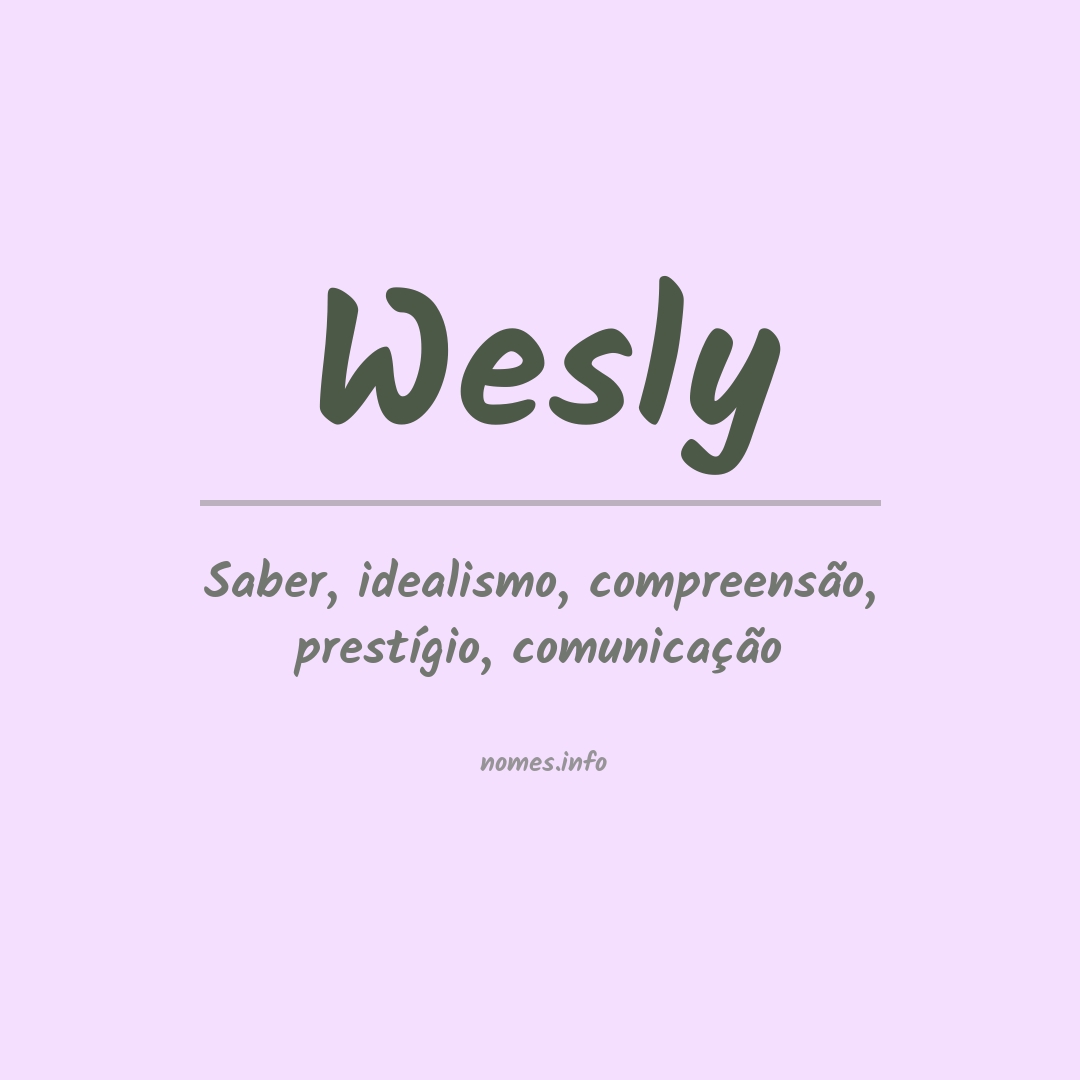 Significado do nome Wesly