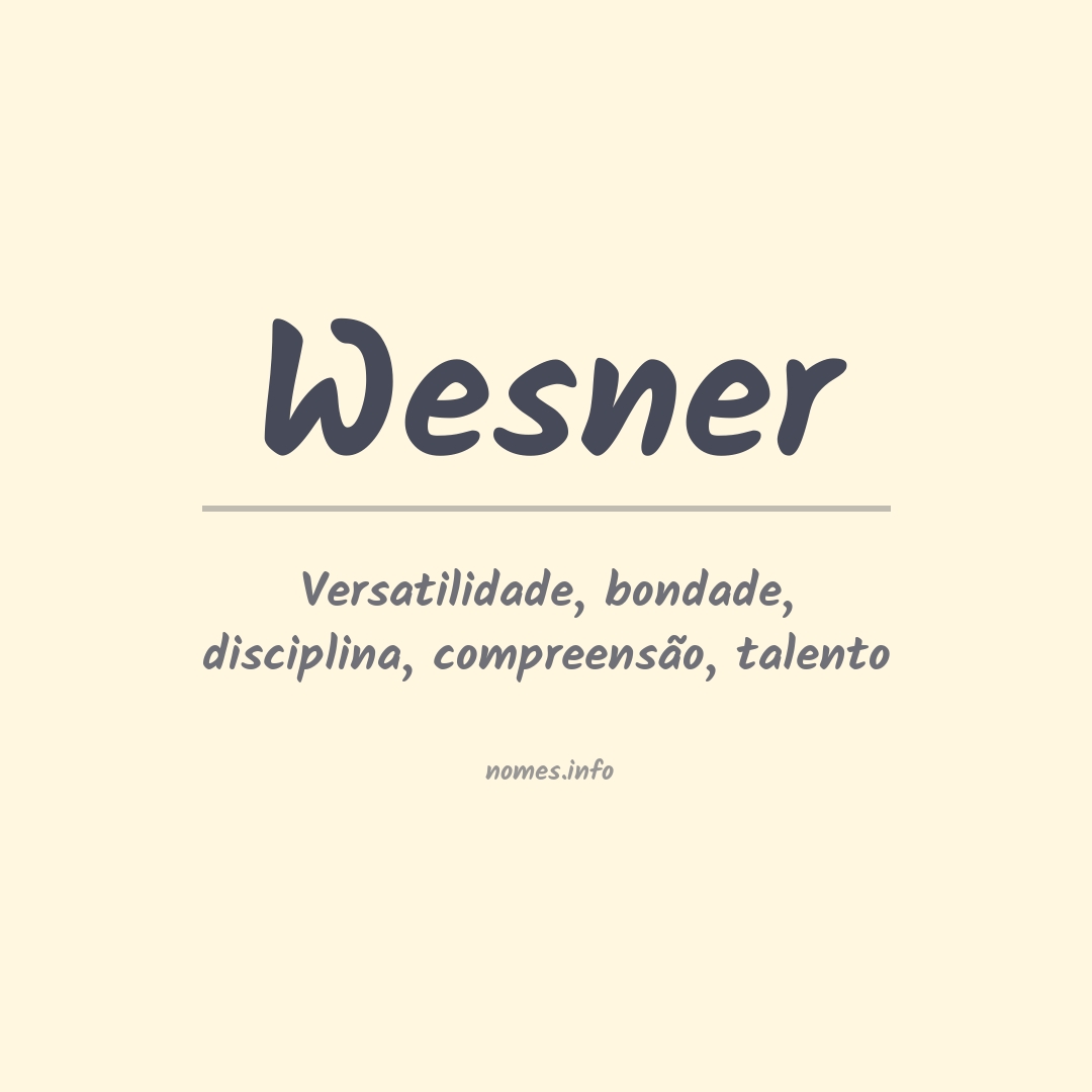 Significado do nome Wesner