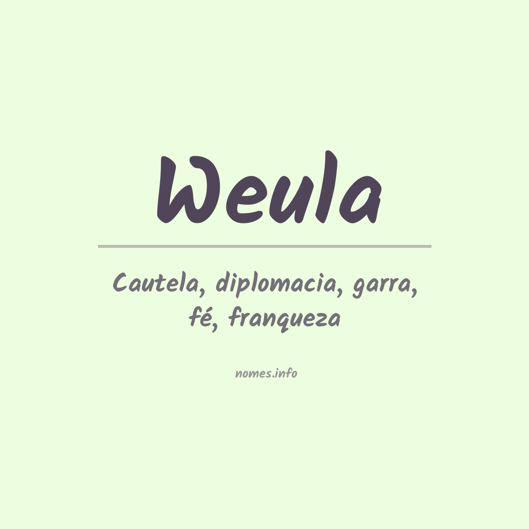 Significado do nome Weula