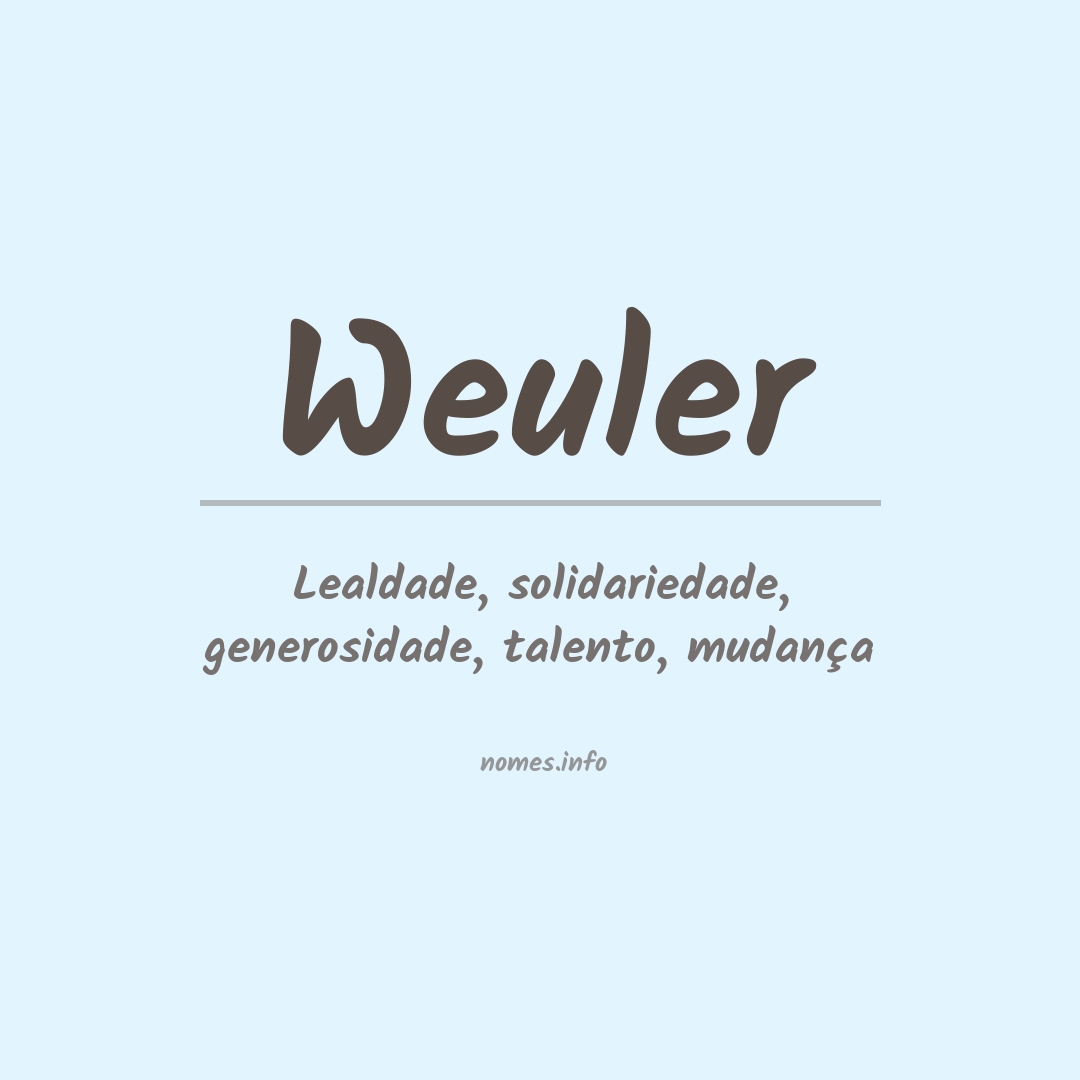 Significado do nome Weuler