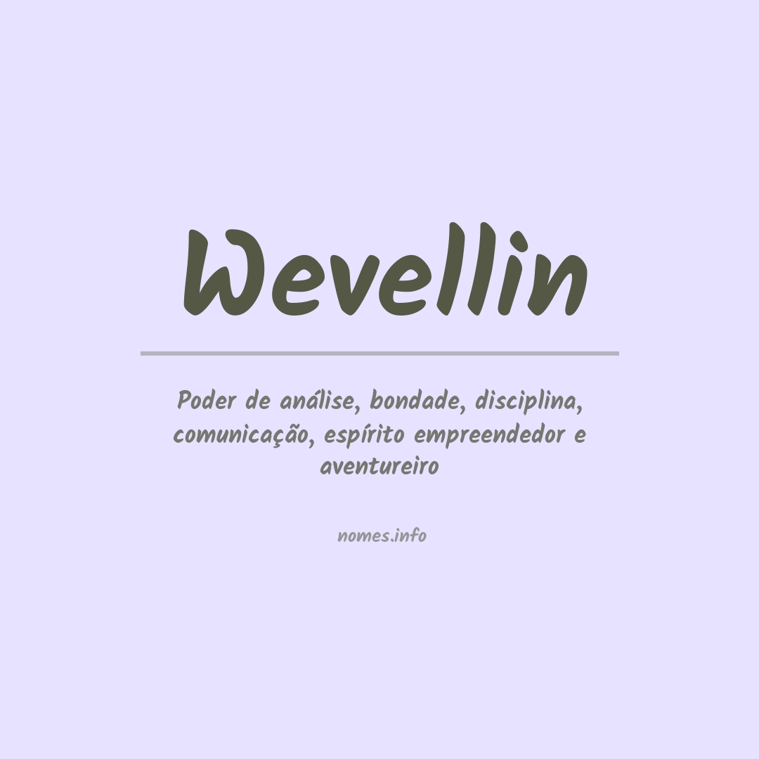 Significado do nome Wevellin