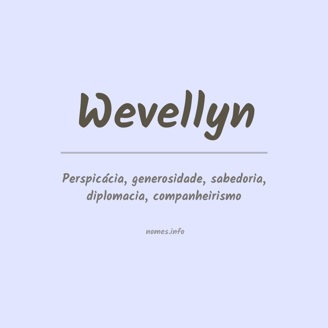 Significado do nome Wevellyn