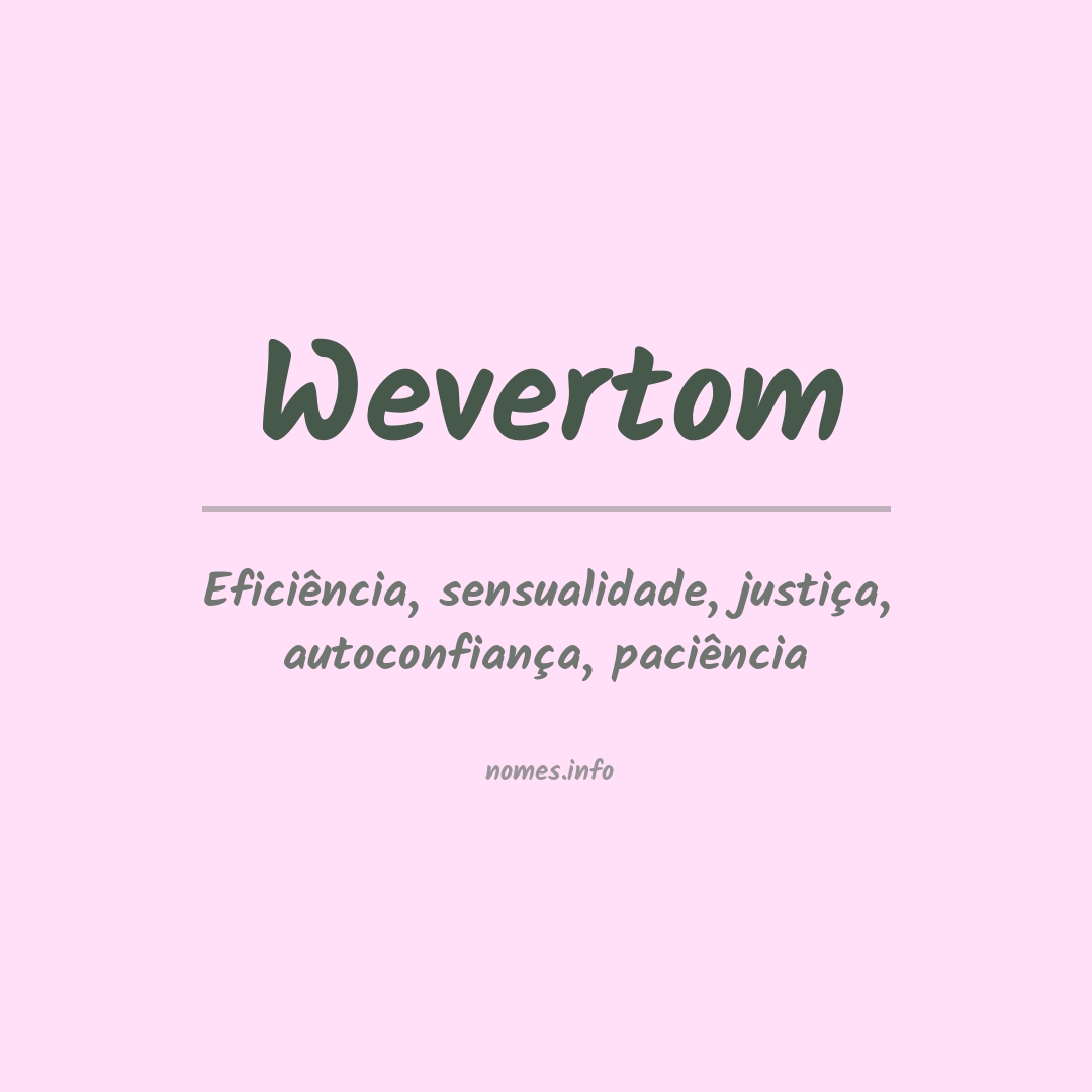 Significado do nome Wevertom