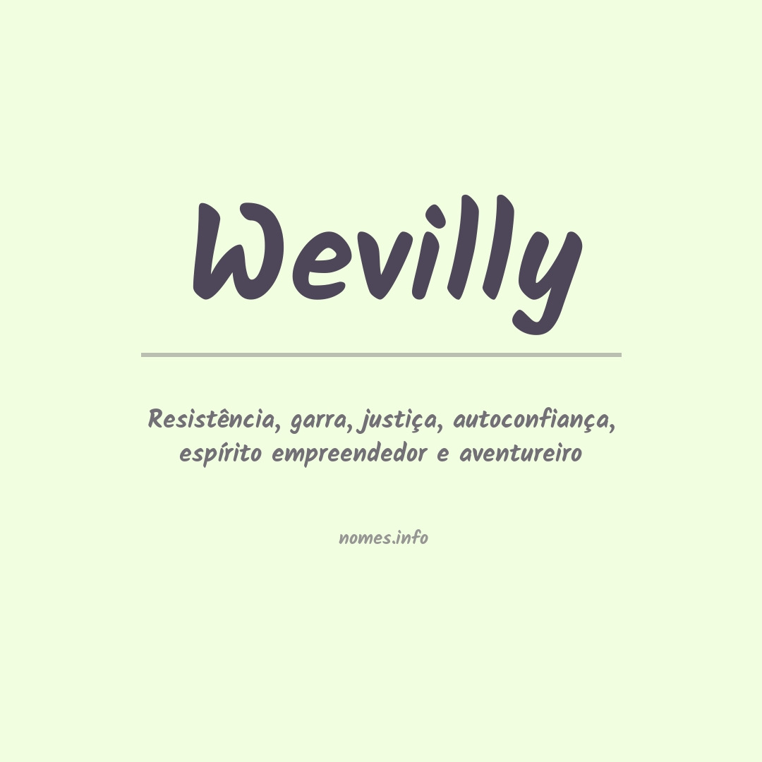 Significado do nome Wevilly