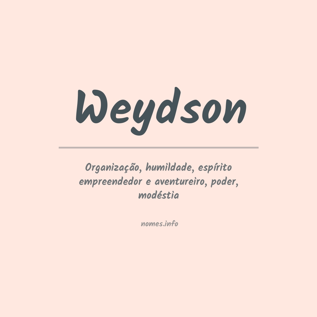 Significado do nome Weydson