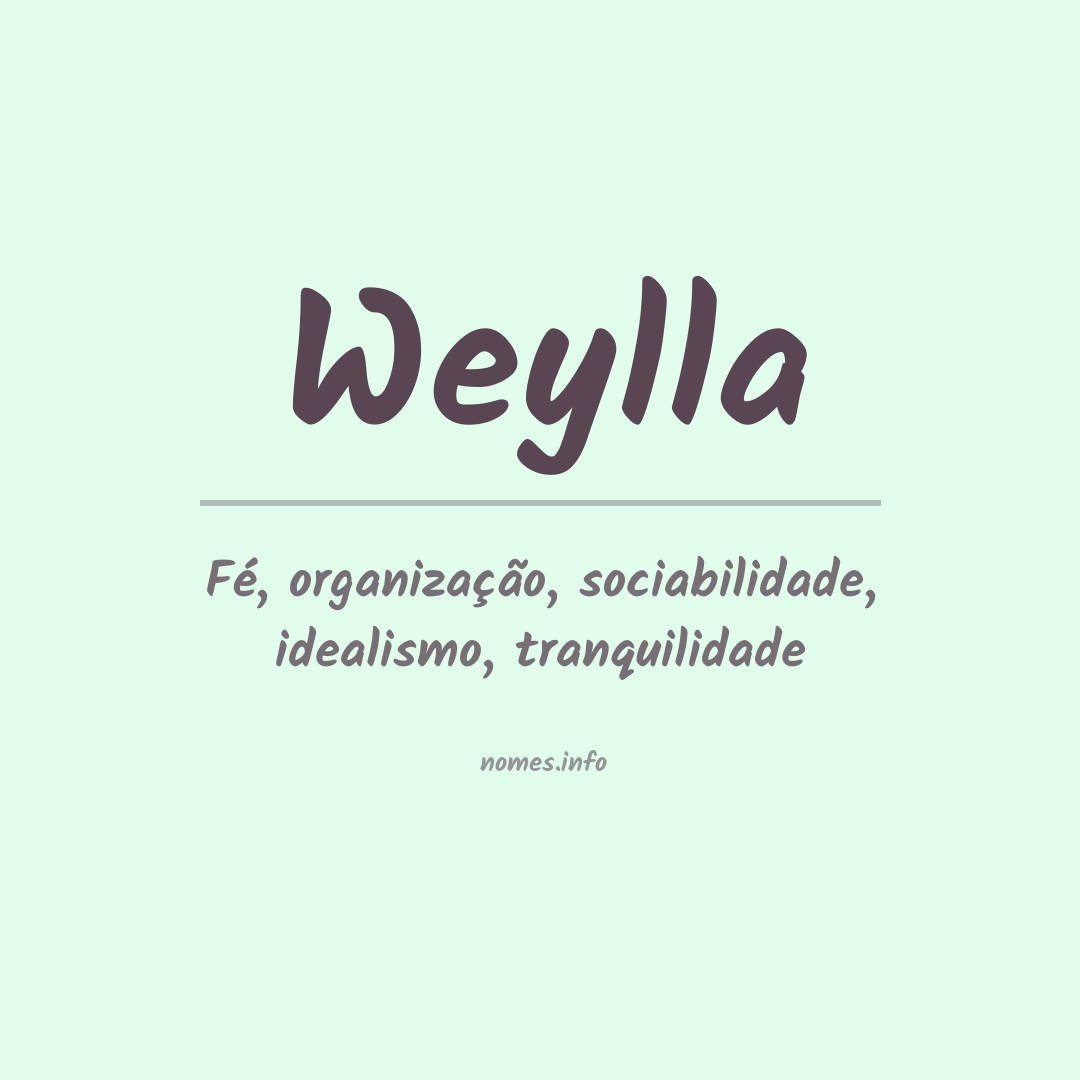 Significado do nome Weylla