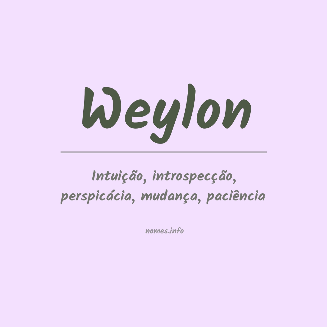 Significado do nome Weylon