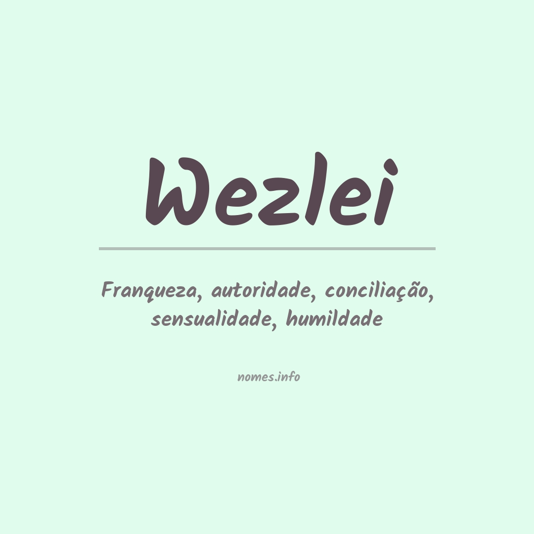 Significado do nome Wezlei