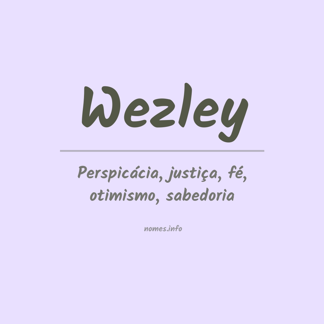 Significado do nome Wezley