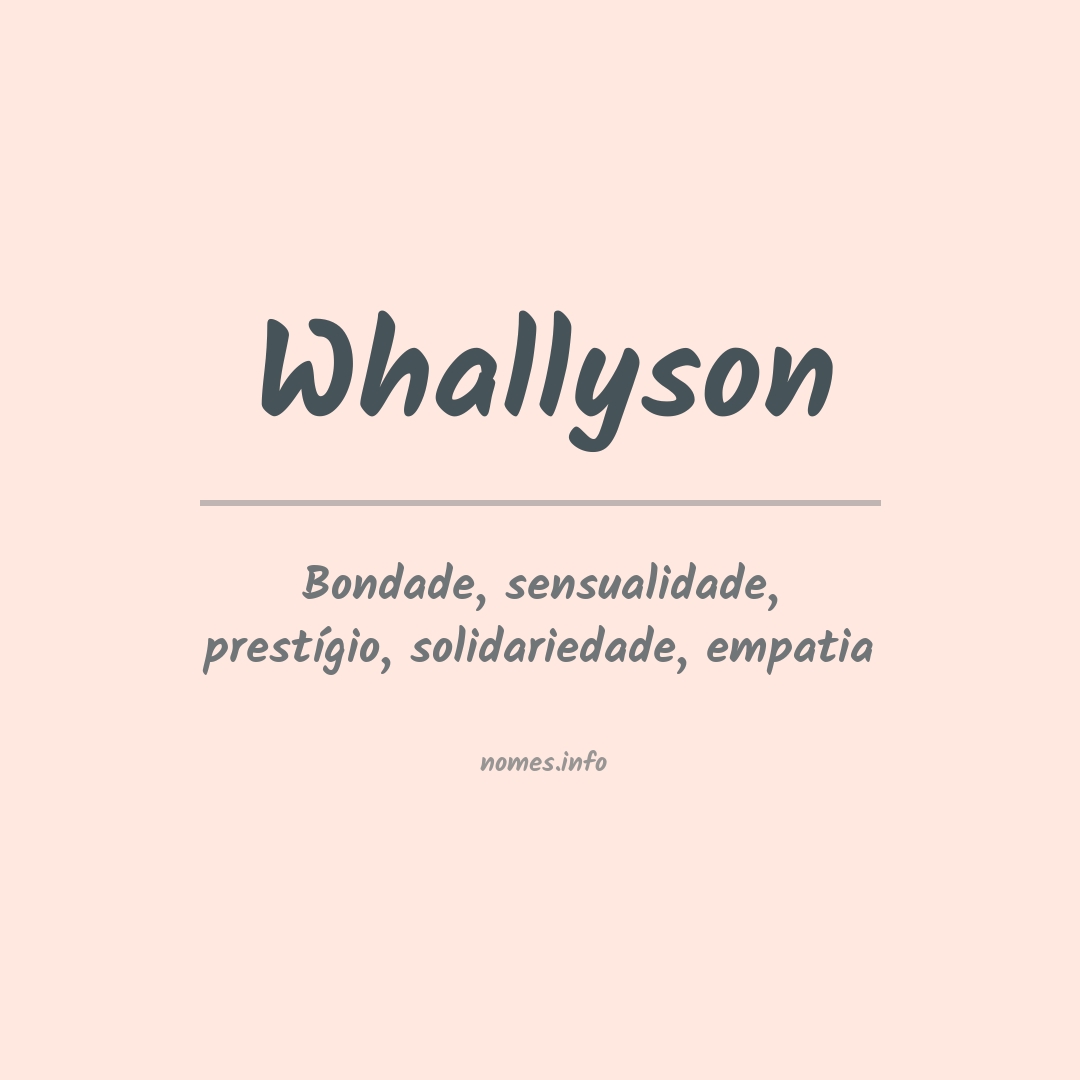 Significado do nome Whallyson