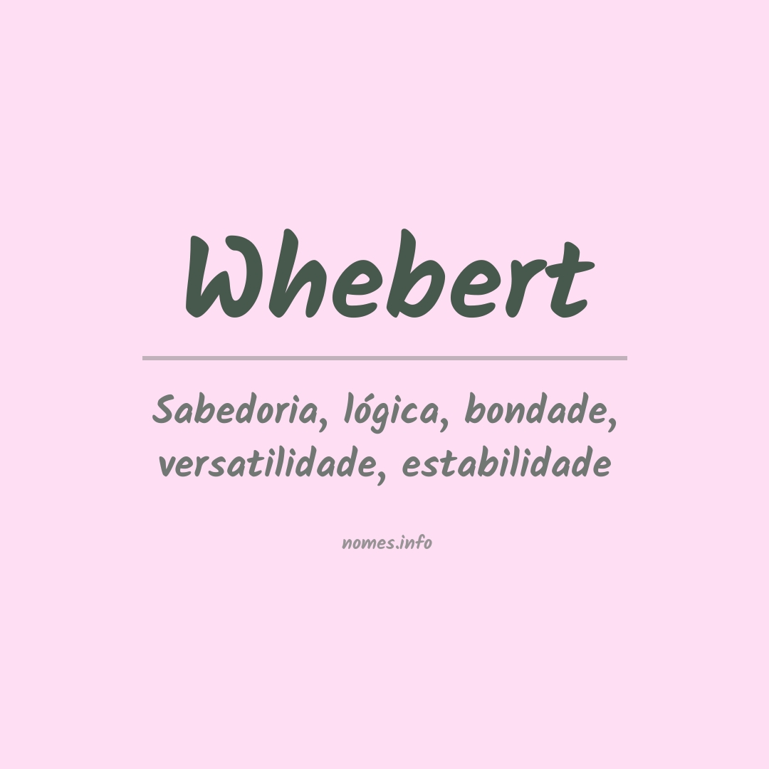 Significado do nome Whebert