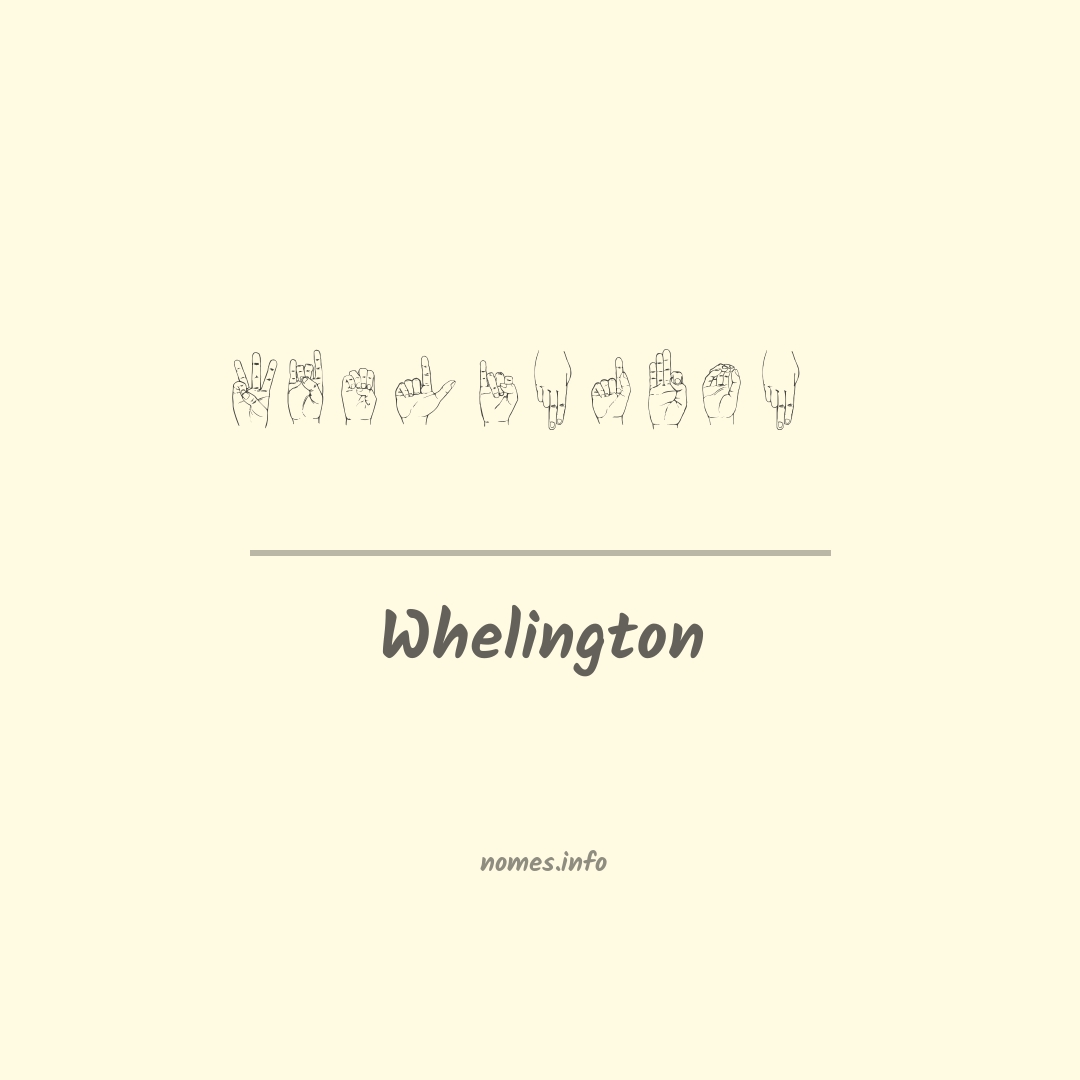 Whelington em Libras