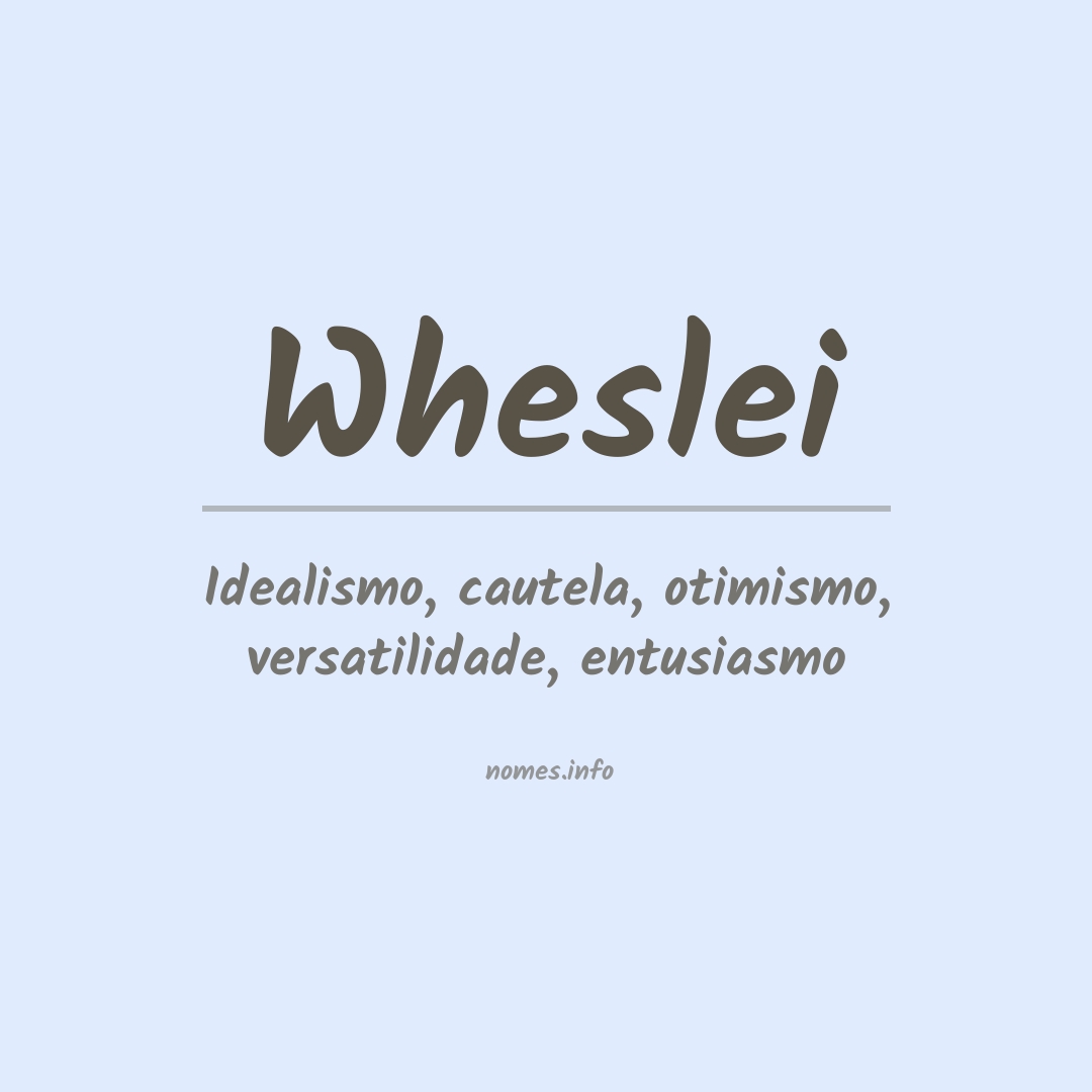 Significado do nome Wheslei