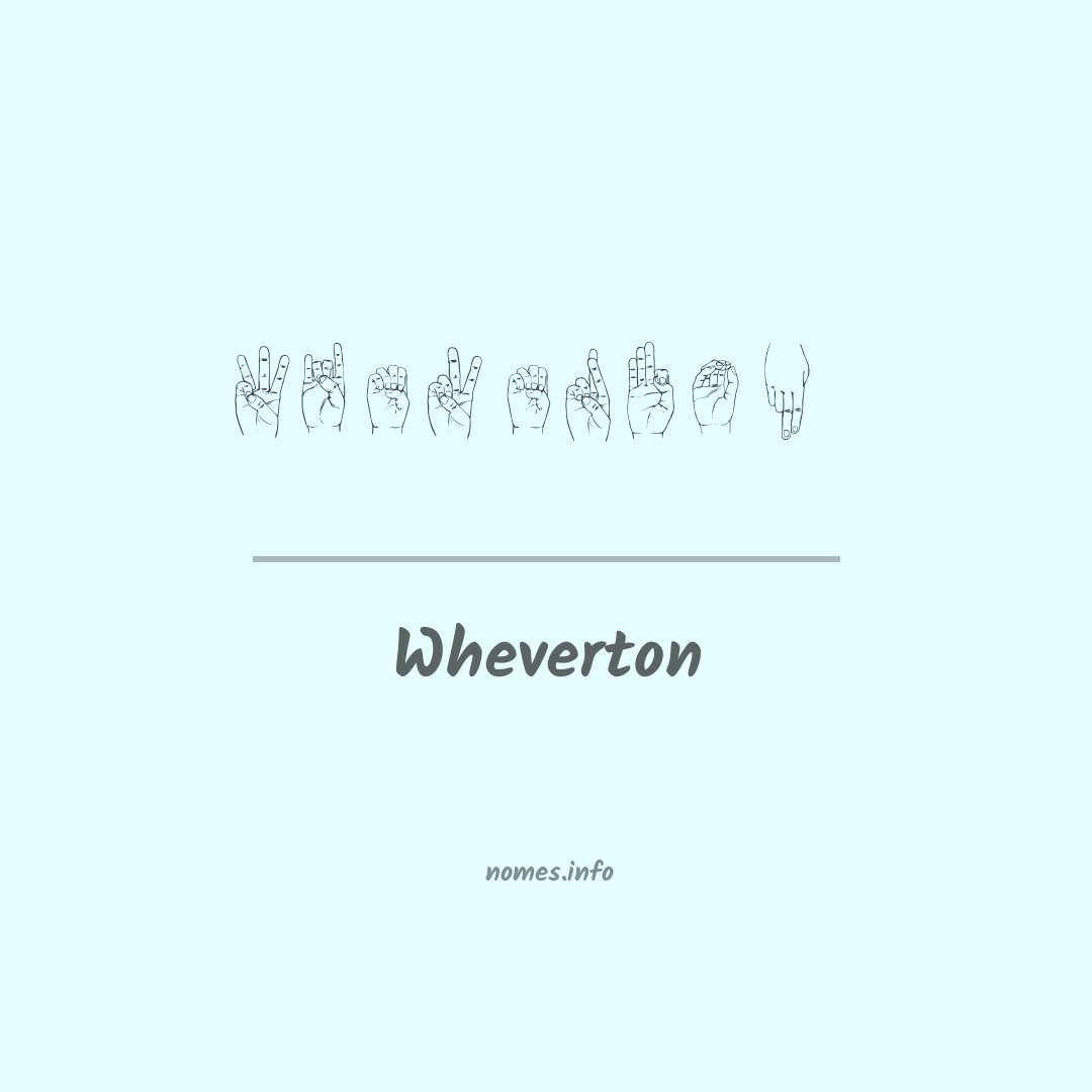 Wheverton em Libras