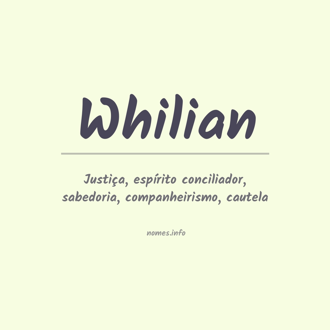 Significado do nome Whilian