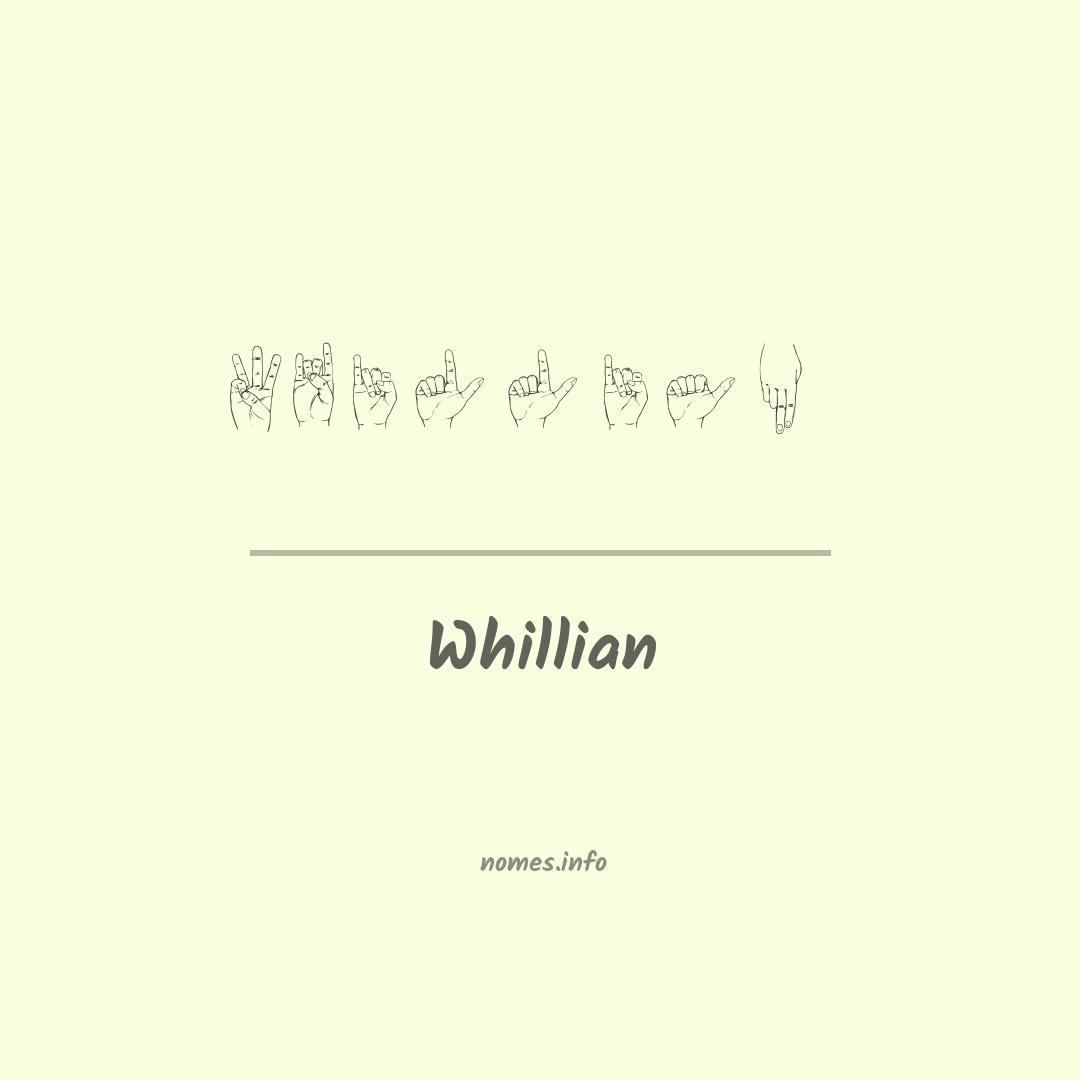 Whillian em Libras