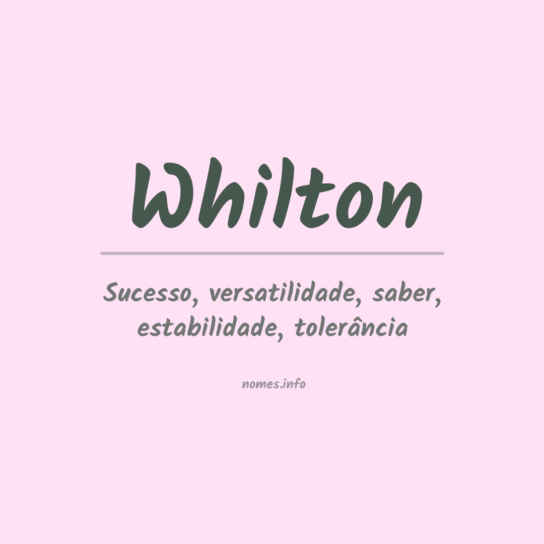 Significado do nome Whilton