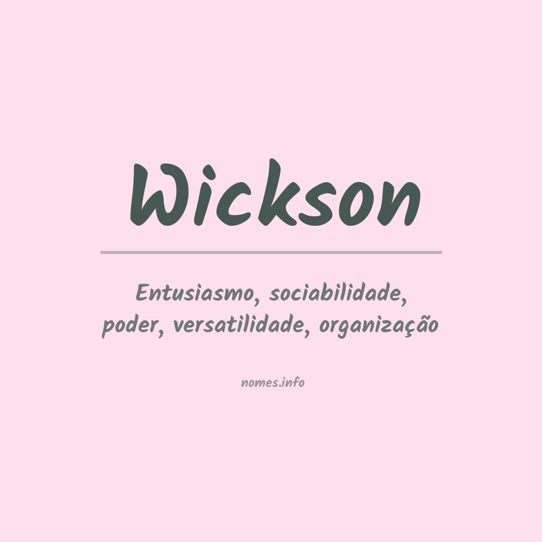 Significado do nome Wickson