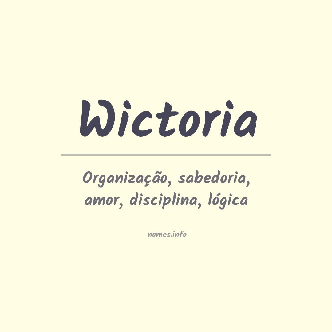 Significado do nome Wictoria