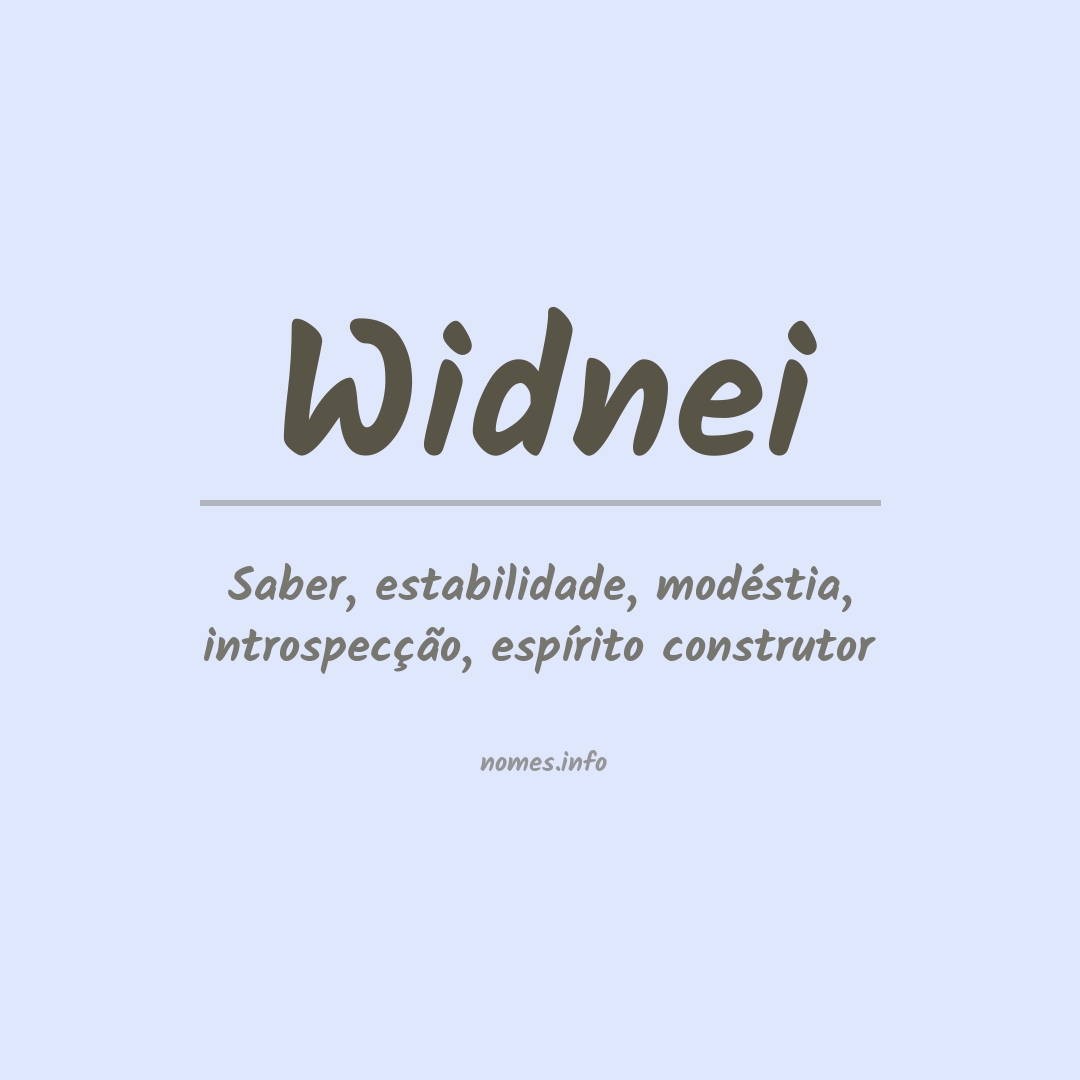 Significado do nome Widnei