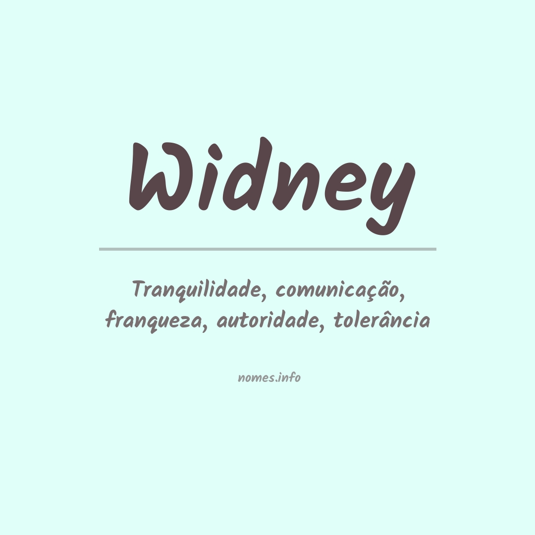 Significado do nome Widney