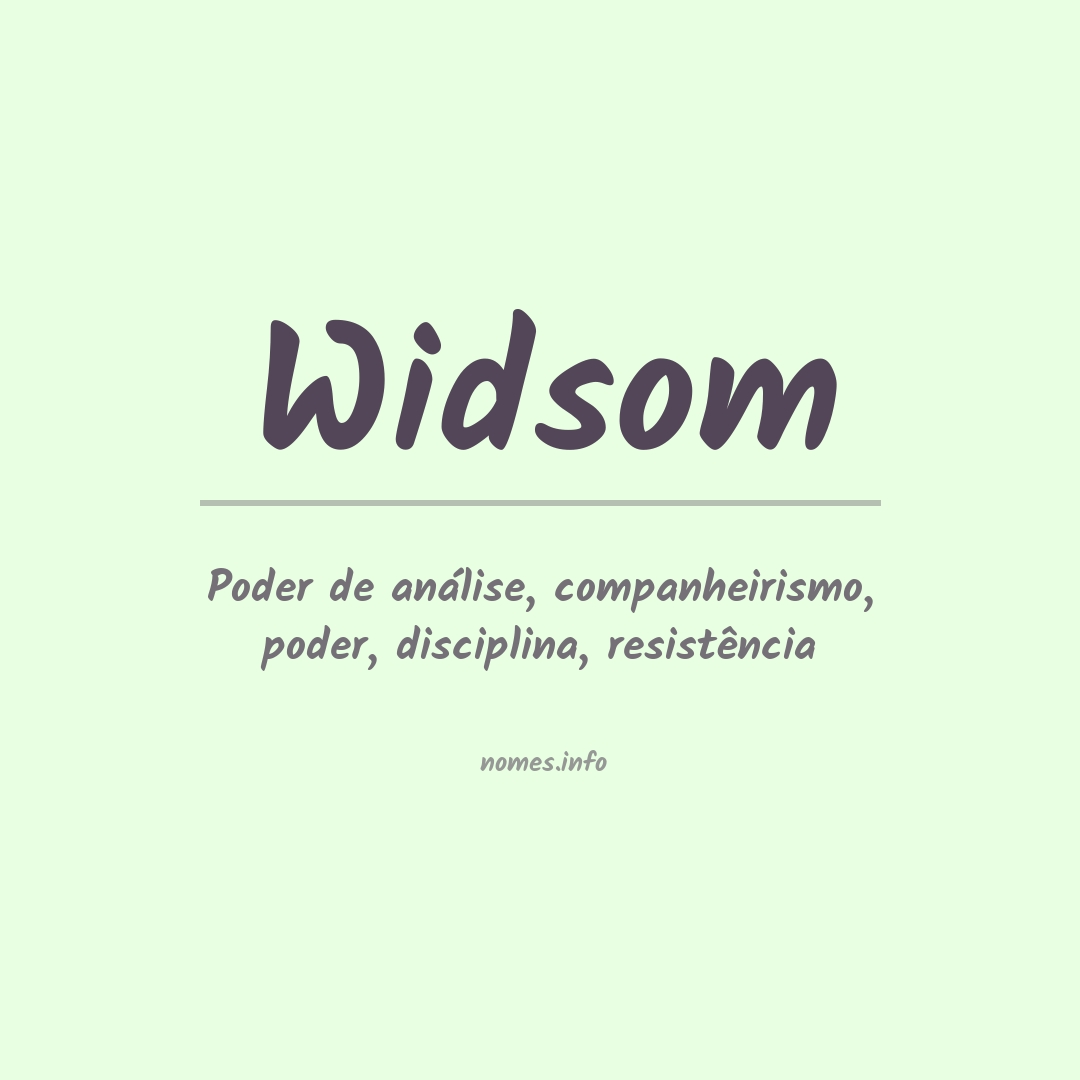 Significado do nome Widsom