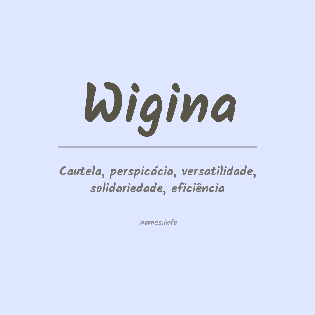 Significado do nome Wigina