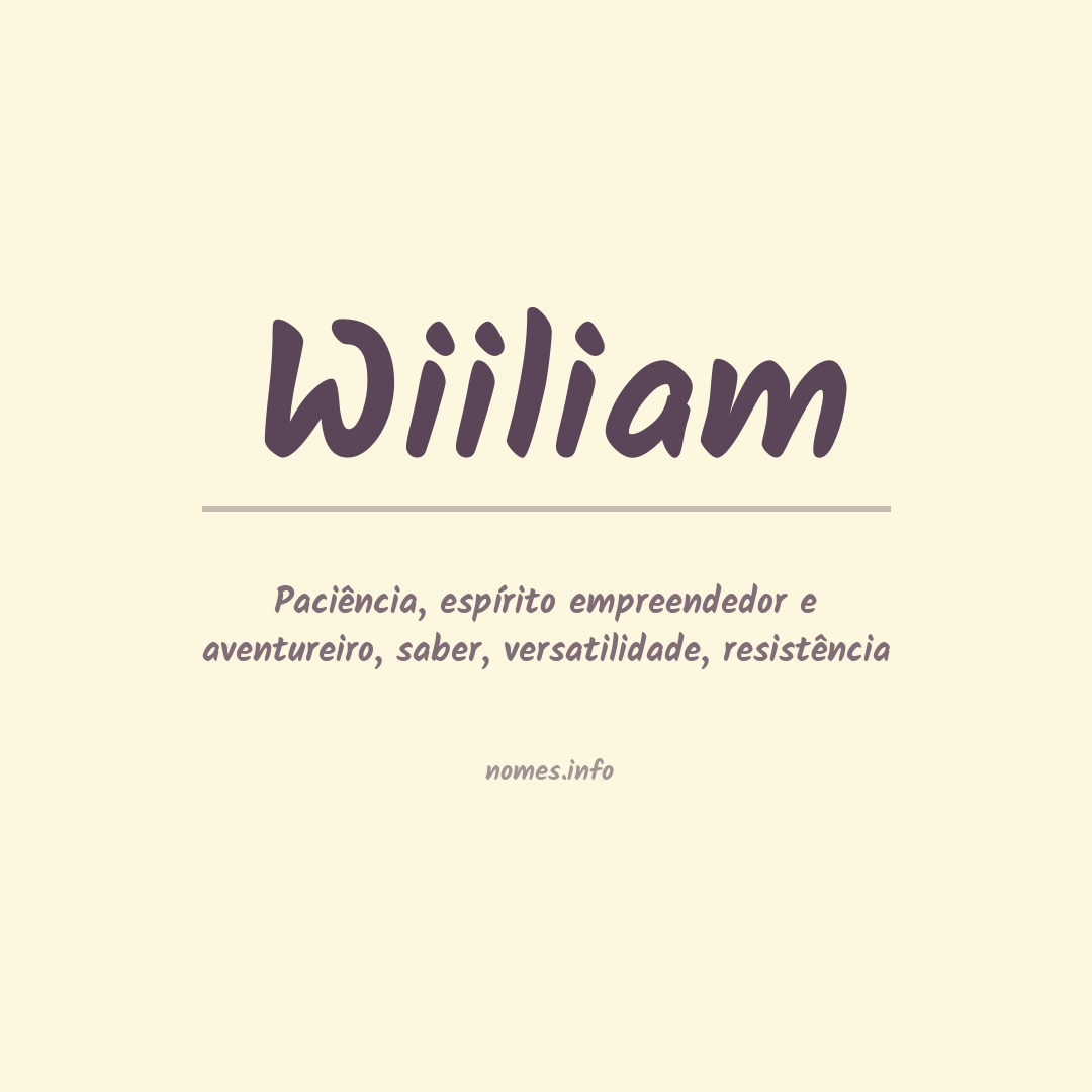 Significado do nome Wiiliam
