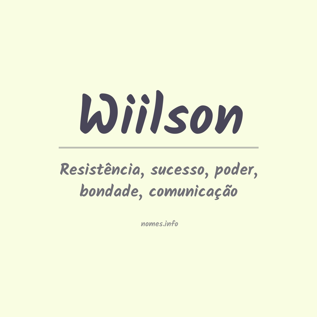 Significado do nome Wiilson