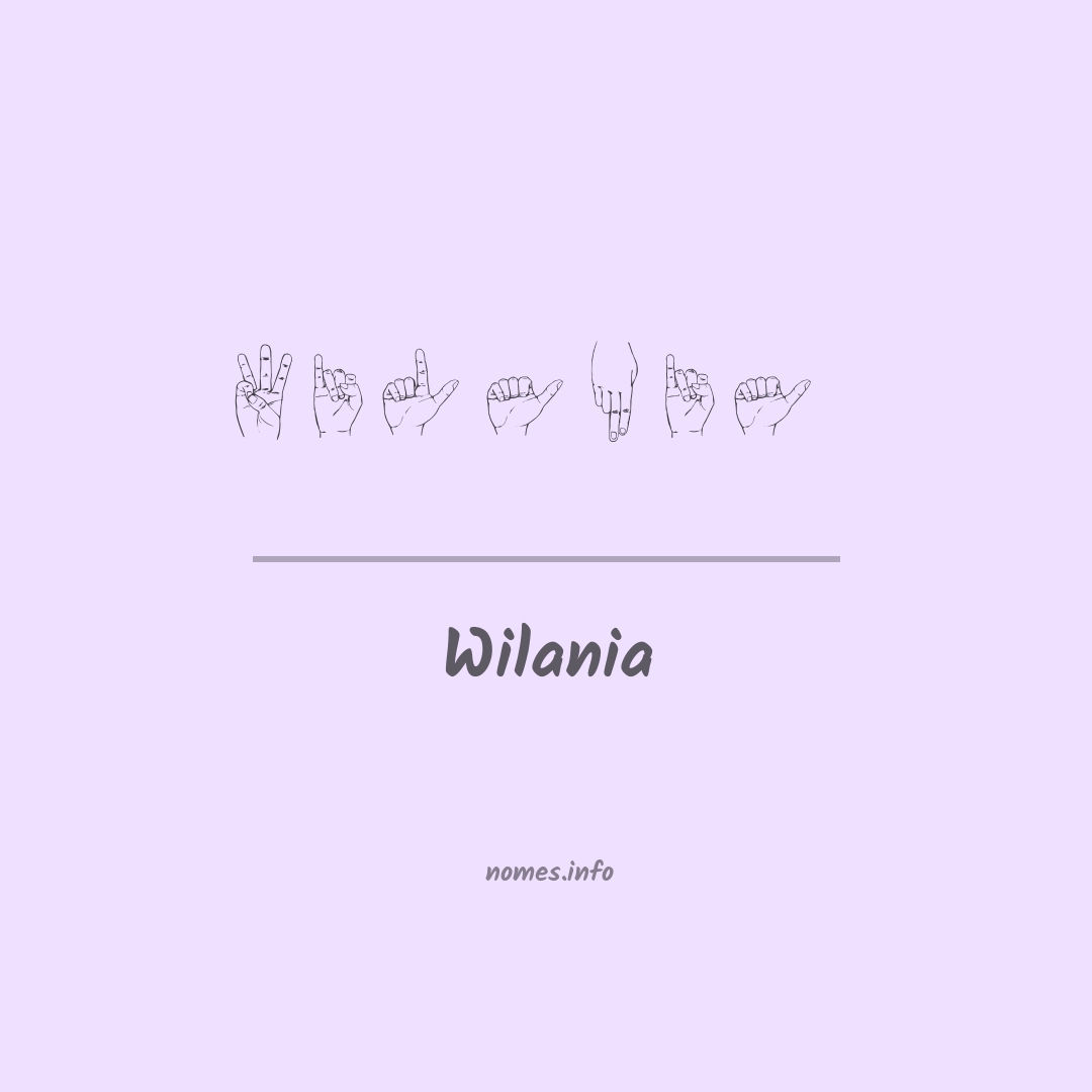 Wilania em Libras