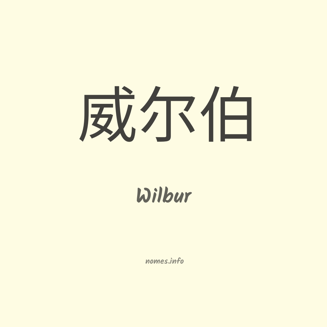 Wilbur em chinês